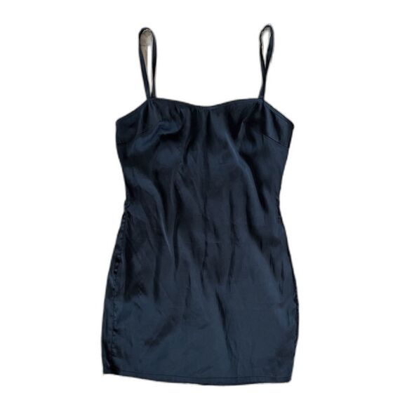 HOUSE OF CB London Black Bodycon Y2K 90s Slip Mini Dress  Women's Size Medium - Picture 3 of 8